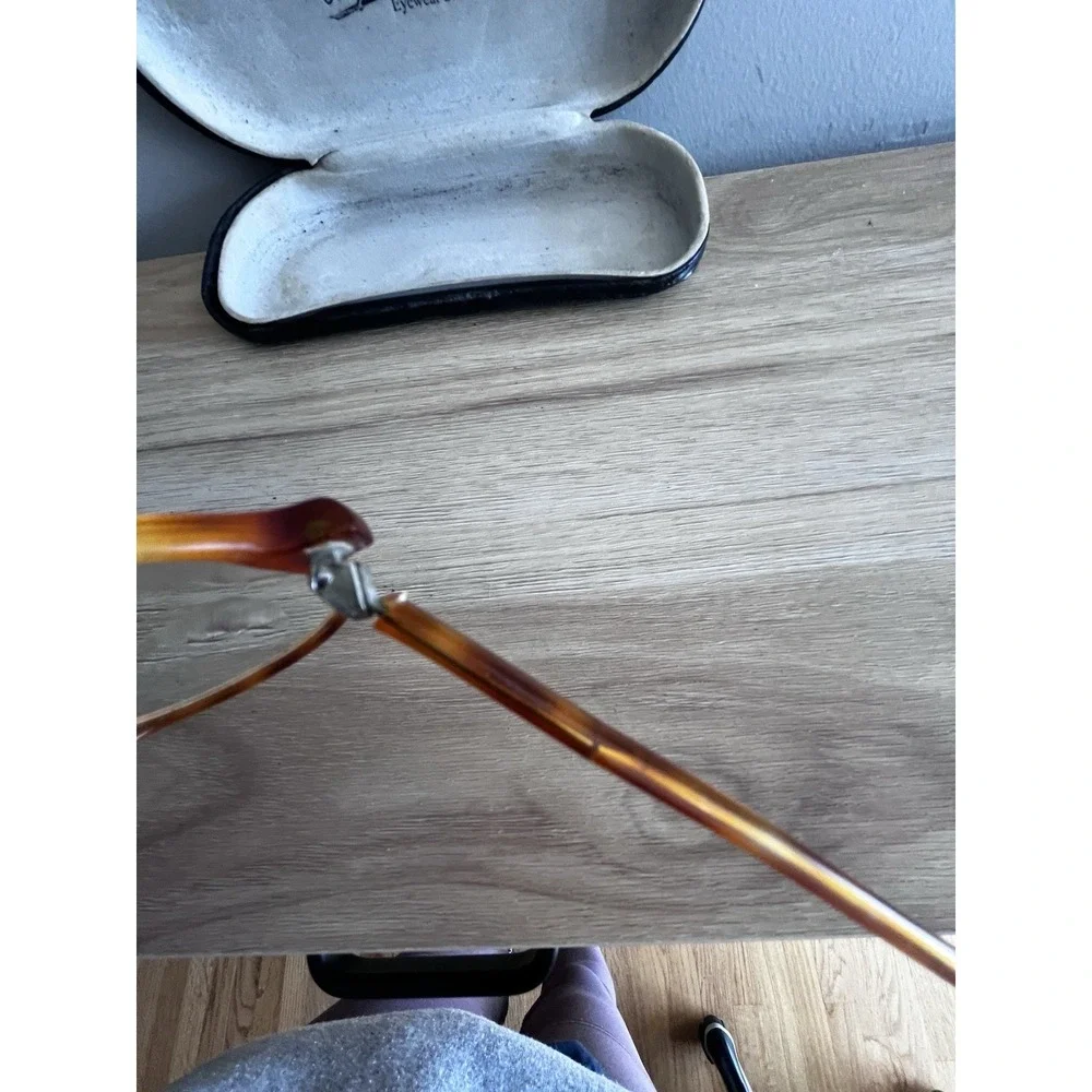 Anglo American England Optical Honey Tortoise Frames Only *need Repair